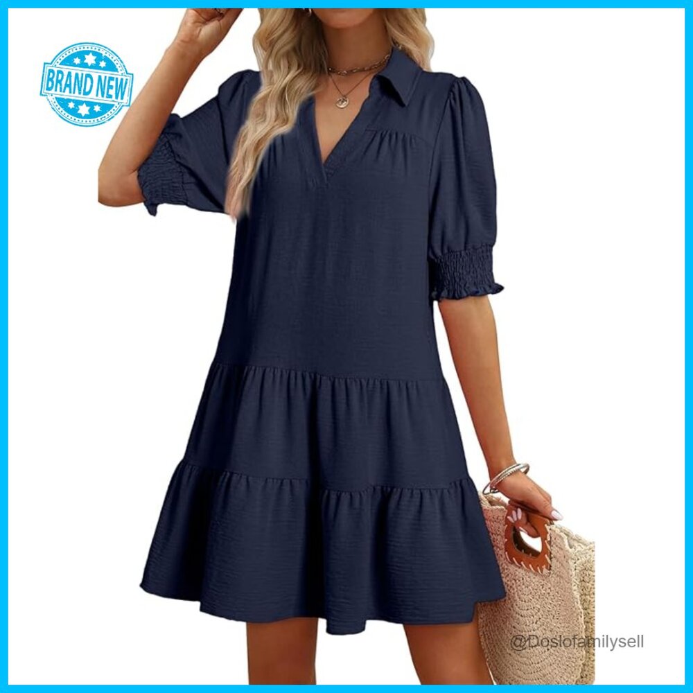 V-Neck Pleated Midi Dress Casual Summer A-Line Chic Adjustable Straps
